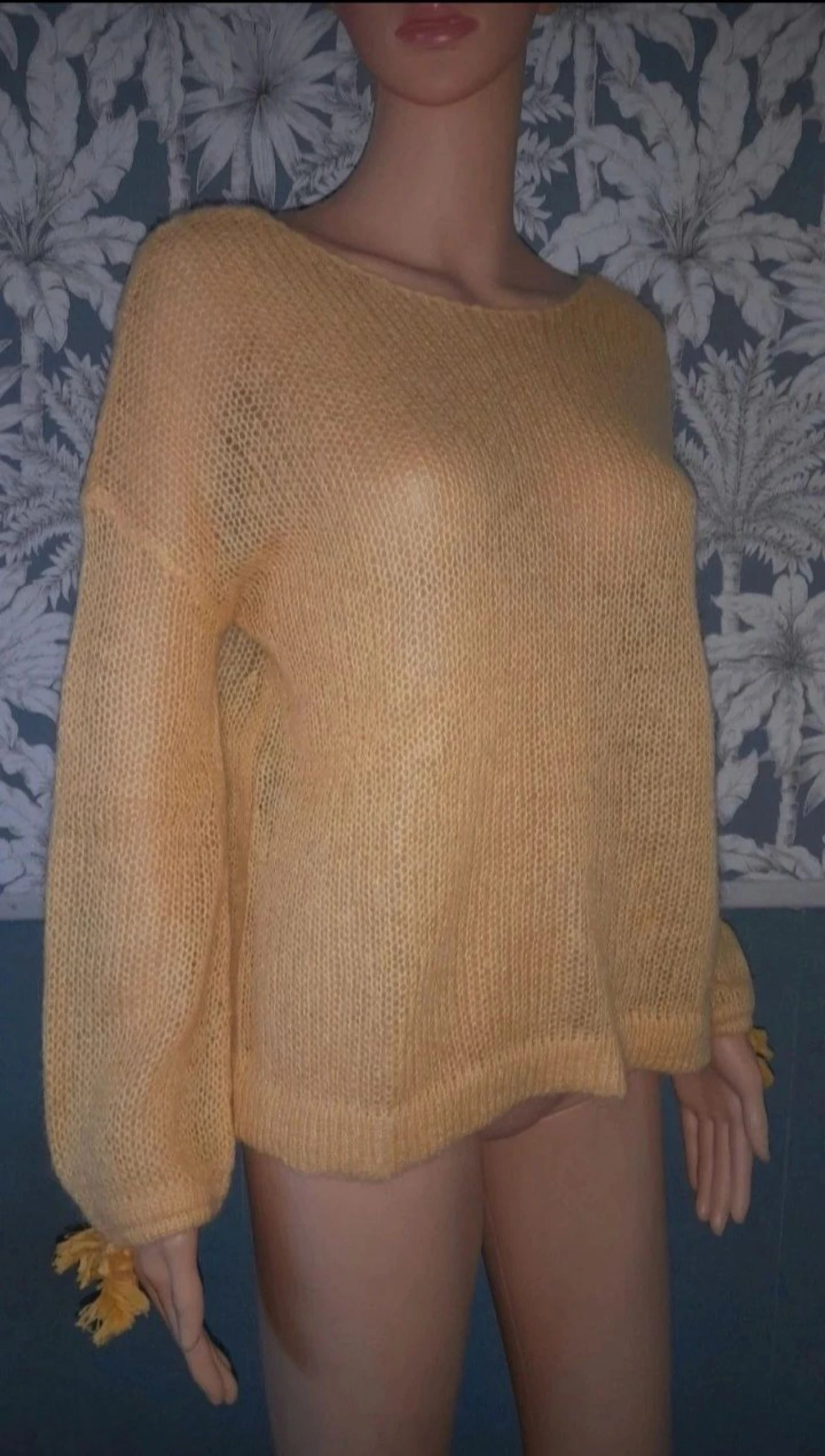 Yellow mohair Dicky style Sézane sweater size xs – photo 5